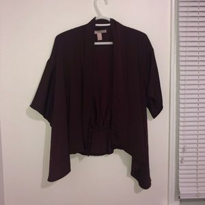 Forever21 Maroon Satin Throw Over